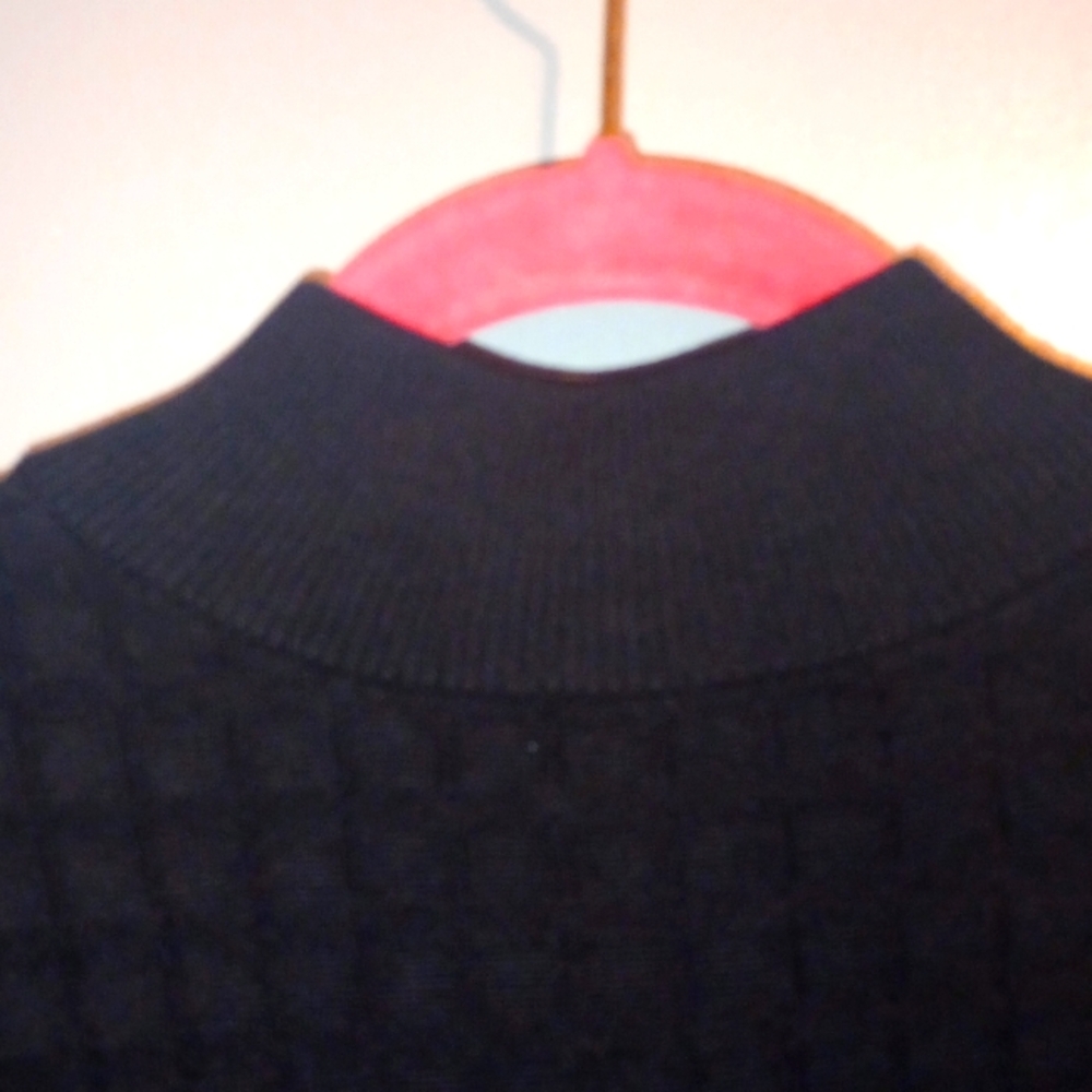 Women's Per se By Carlisle Black Quarter-Zip Sweater - Picture 6 of 8